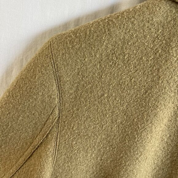 Talbots Jacket Women Petite S Fit M Alpaca Wool Button Beige Pocket Coat Cruise - Picture 10 of 10